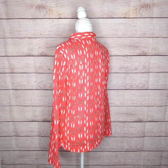 Tory Burch Red and White Blouse - Picture 5 of 8